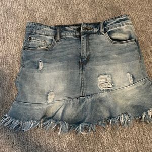 Ripped Jean skirt